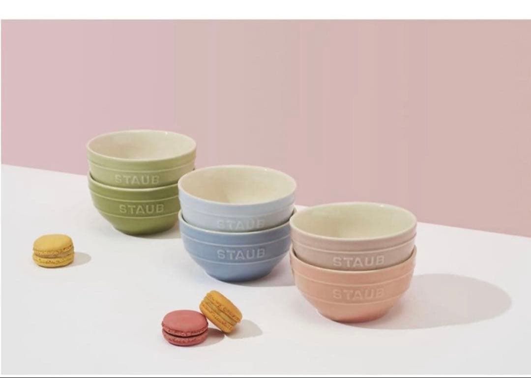 【在庫2】箱入新品ストウブ★ボウル6個セットマカロンパステルカラー定価9350円