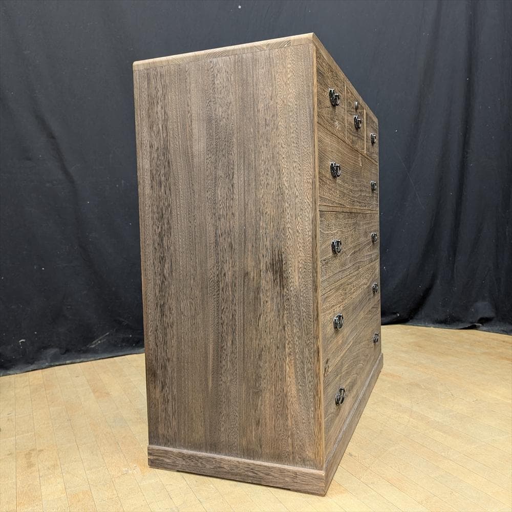 高塚桐材商店　山翠作　ろう仕上げ　焼桐　整理箪笥　和箪笥　箪笥　タンス　たんす