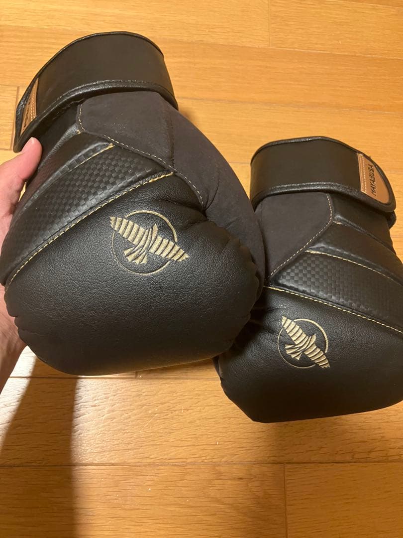 HAYABUSA T3 ボクシンググローブ 黒/金 ベルクロ式 10オンス