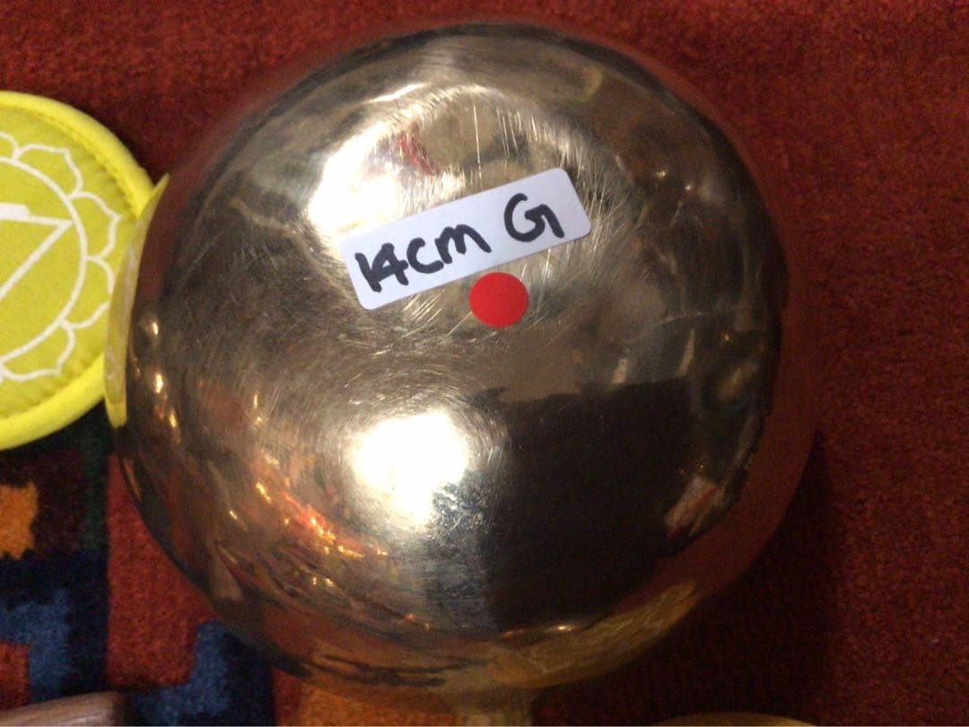 ⑦高音が美しい手打ちのminiシンギングボウル7チャクラセット【RED SET】