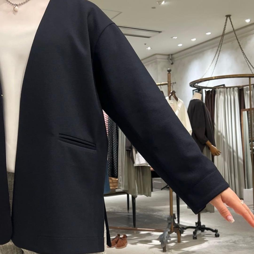 BEARDSLEY LIVETARTノーカラージャケット ブラック