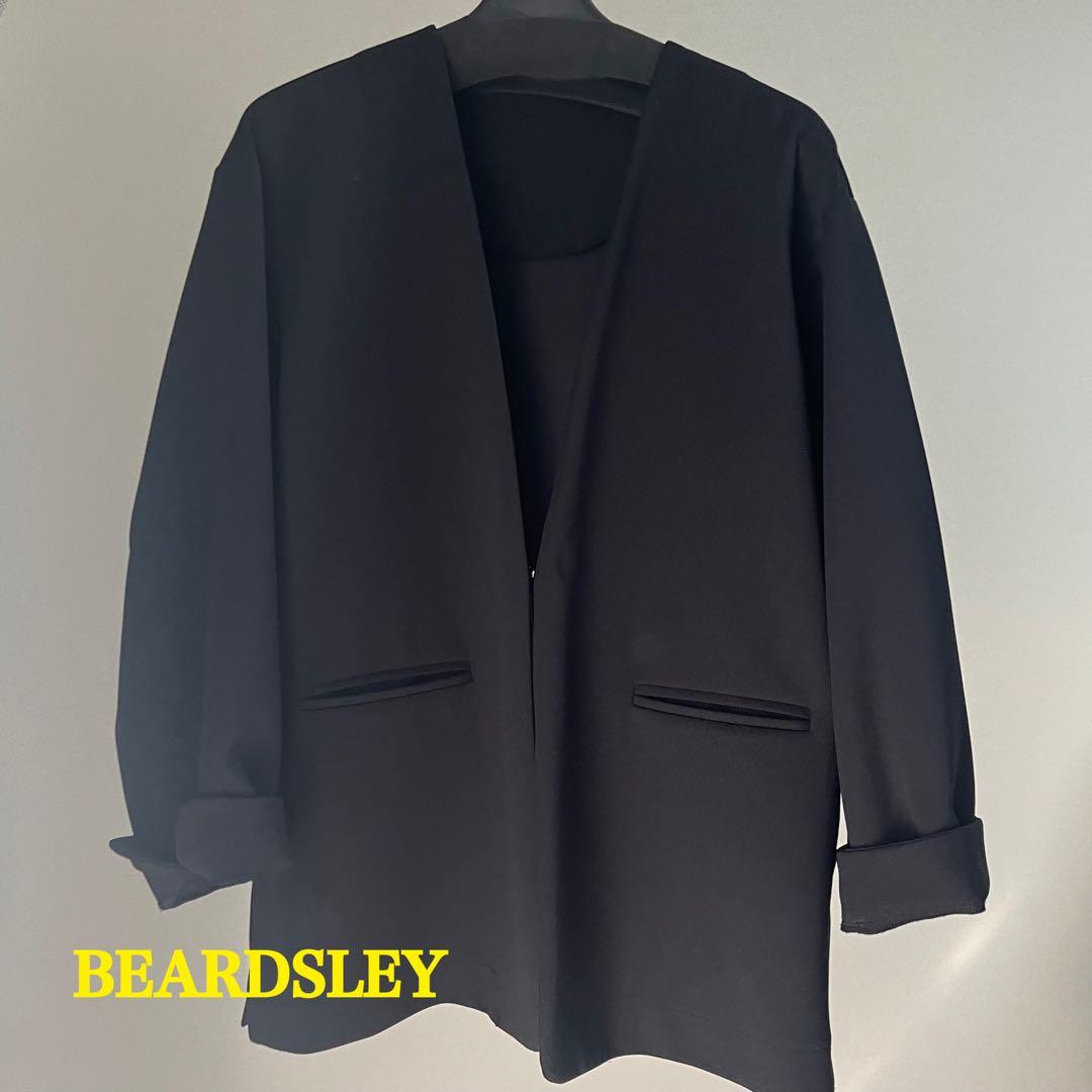 BEARDSLEY LIVETARTノーカラージャケット ブラック