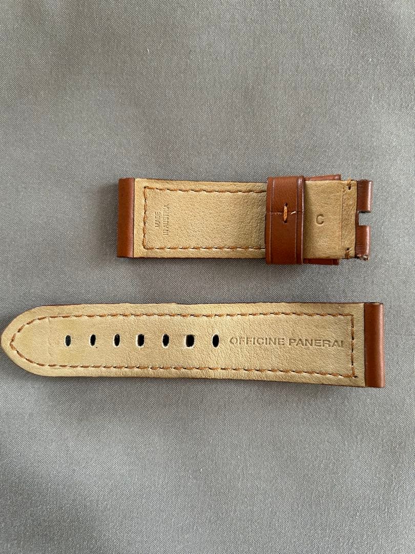 OFFICINE PANERAI パネライ ブラウンレザーベルト 24mm