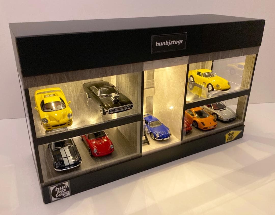 1/43展示13台可・大理石＆砂岩・2層式ディスプレーBOX / ネオジオラマ