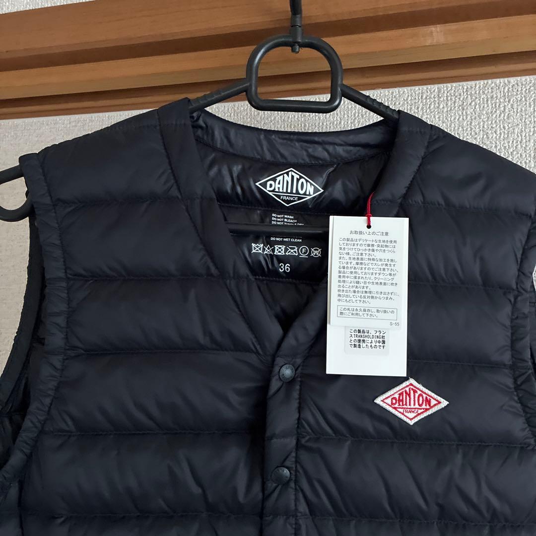 ダントンダウンベスト　インナーダウン　黒　36