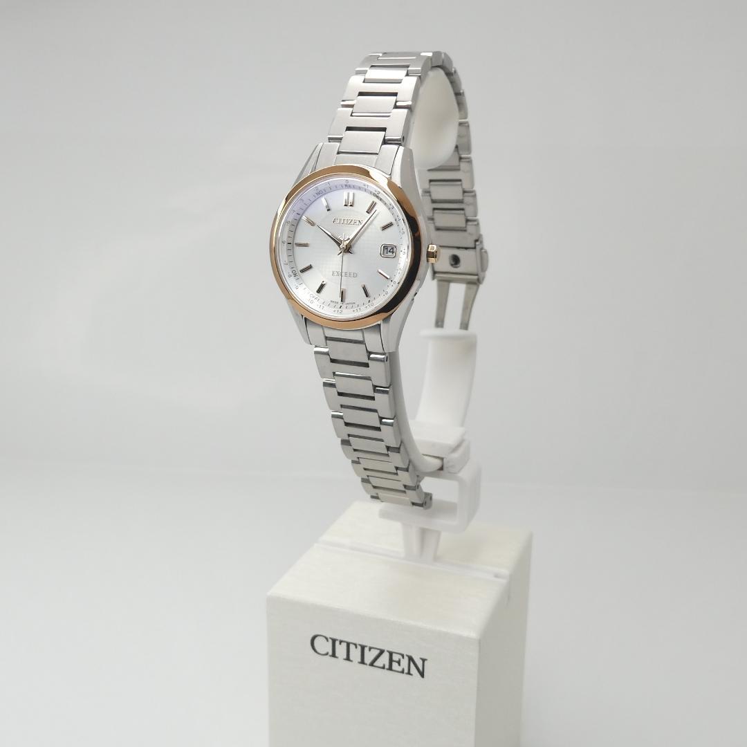 箱なし✴美品稼働品 エクシード 電波ソーラー チタン ダイレクトフライト 17㎝