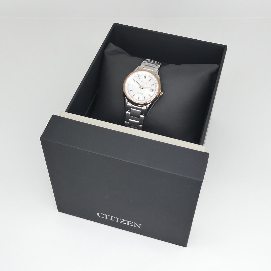 箱なし✴美品稼働品 エクシード 電波ソーラー チタン ダイレクトフライト 17㎝