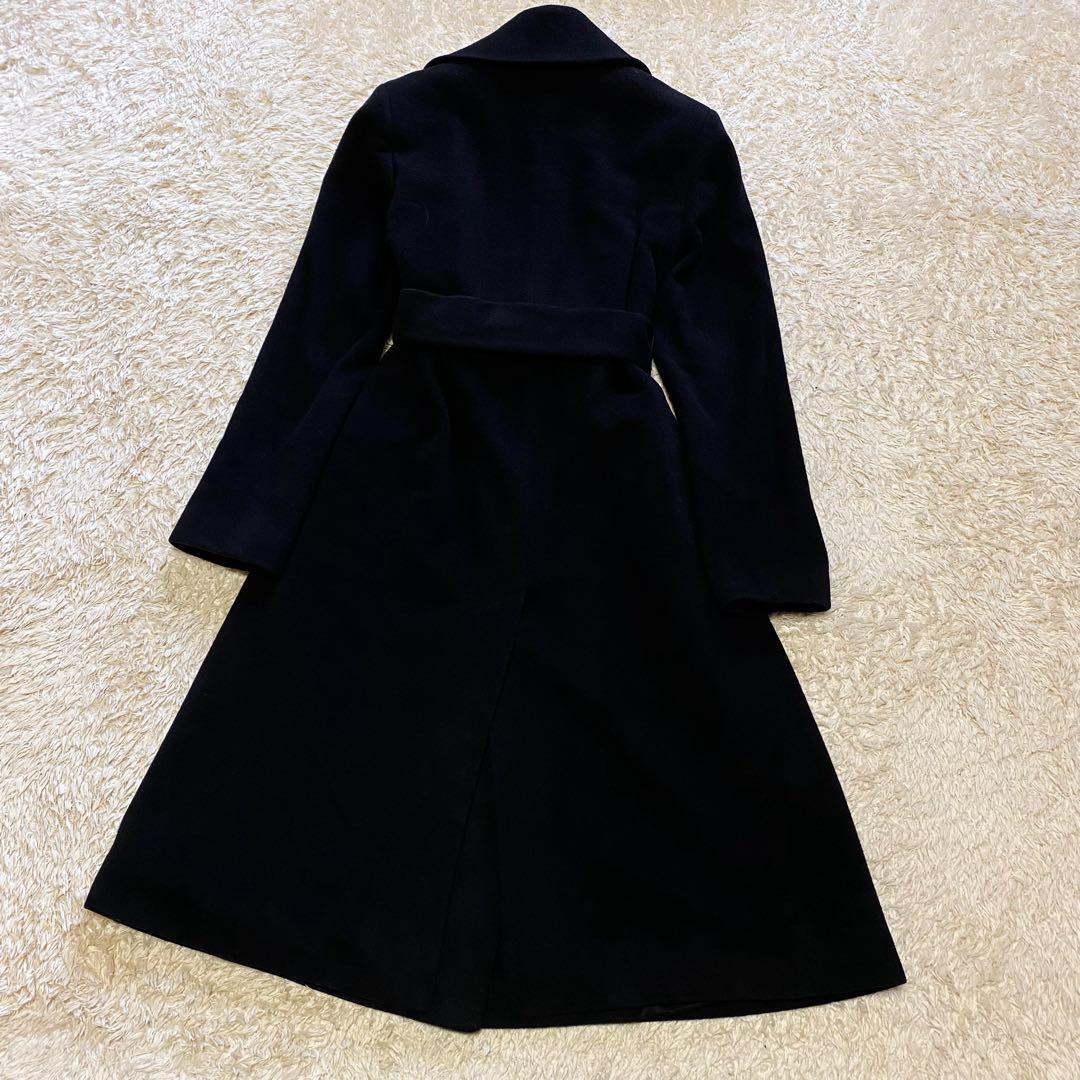 ローレンラルフローレン　ガウンコート　ロング　カシミヤ　ウール　リボンベルト