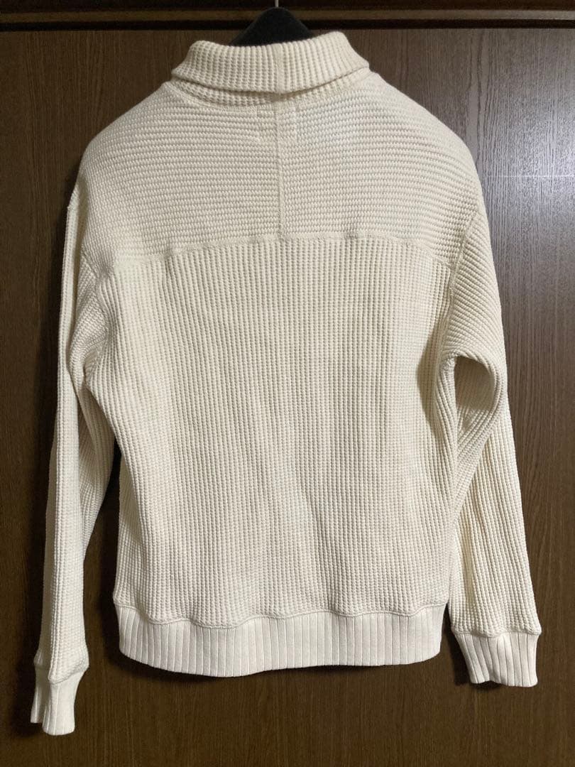 Jackman JM7468 ワッフル タートルネック Ivory アイボリー