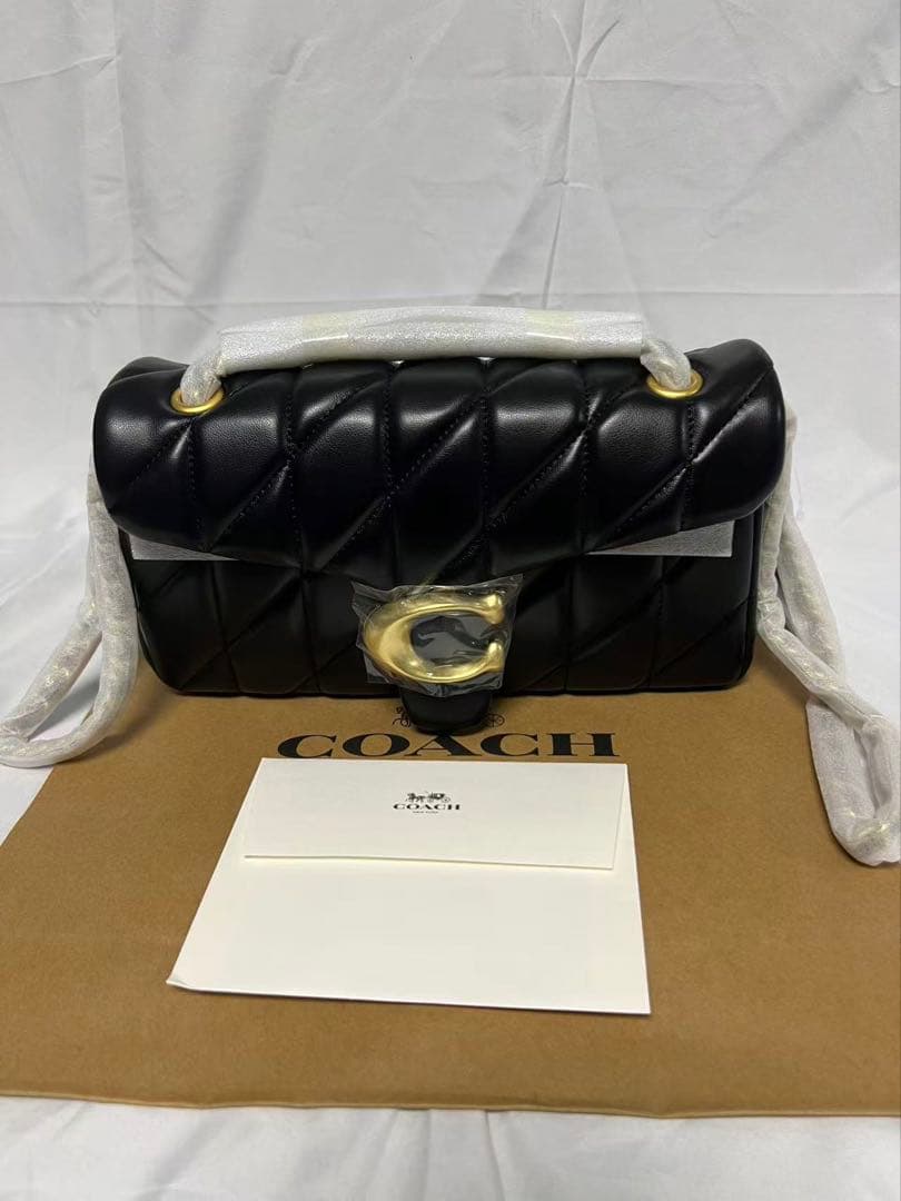 COACH コーチ タビー ショルダーバッグ キルティング ブラック CP150