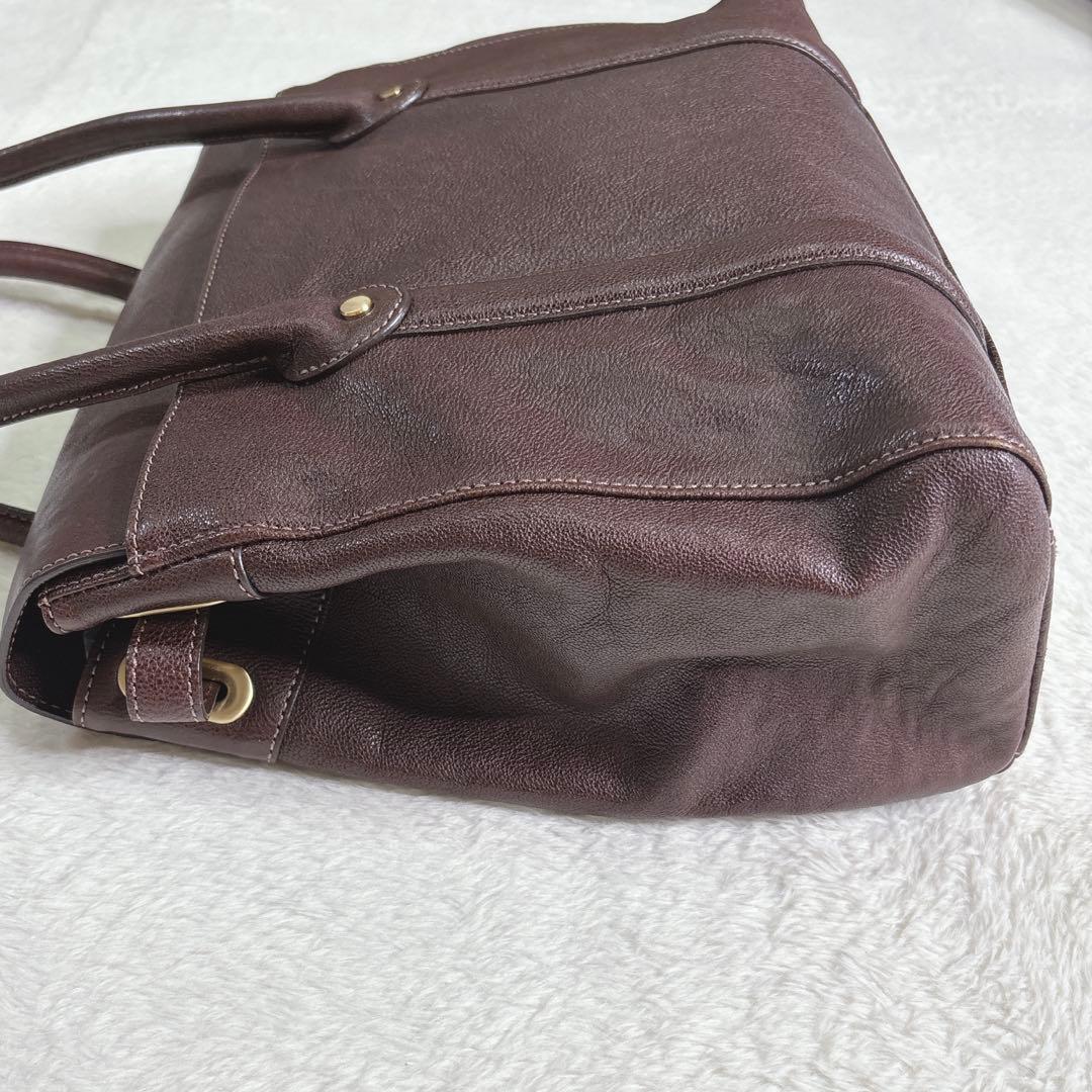 【美品】土屋鞄 ツチヤカバン　アジールトートバッグ　オールレザー ブラウン