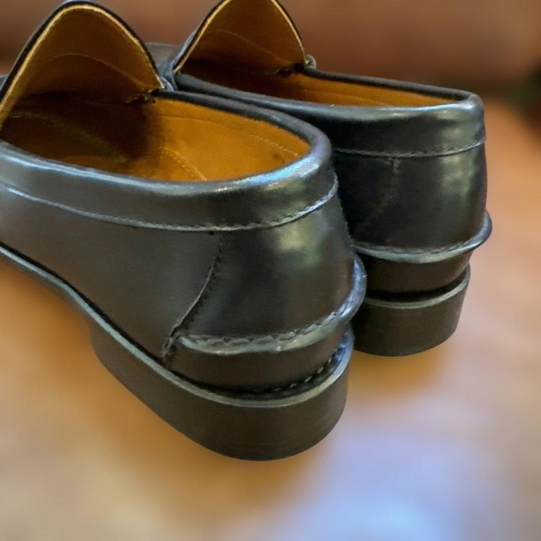 ランコート　ピンチペニーローファーBLACKカーフ　size 8hD 新品未使用