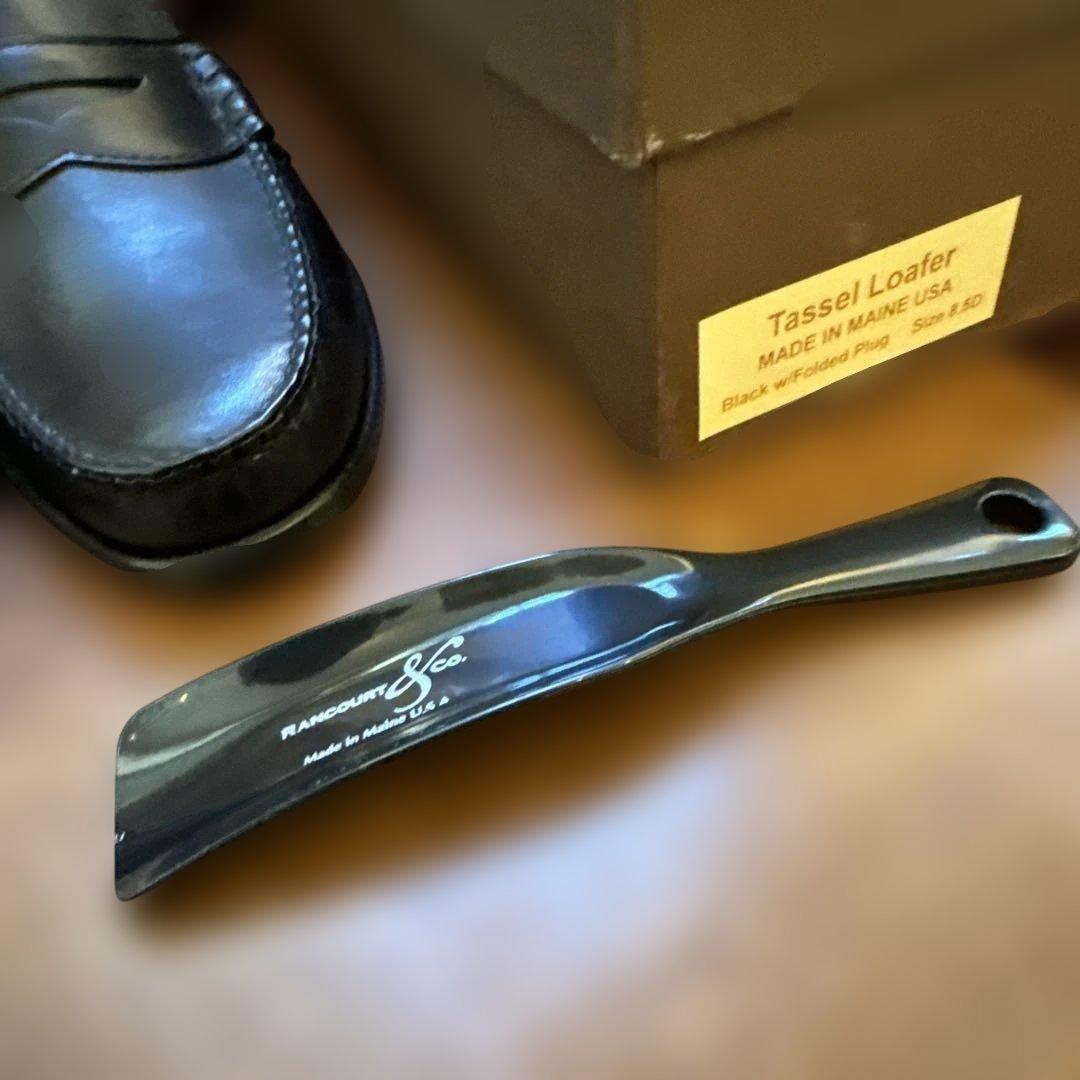 ランコート　ピンチペニーローファーBLACKカーフ　size 8hD 新品未使用