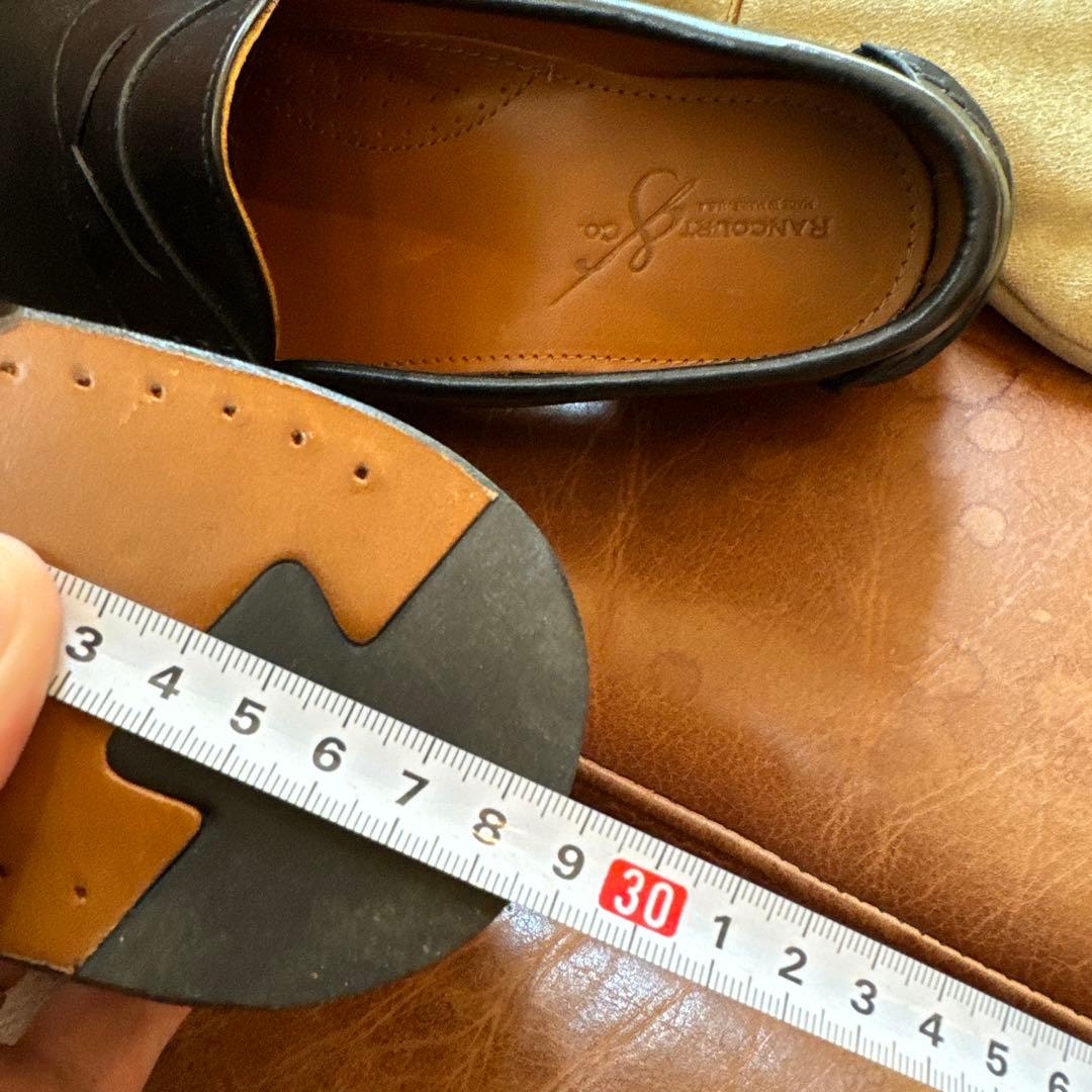 ランコート　ピンチペニーローファーBLACKカーフ　size 8hD 新品未使用