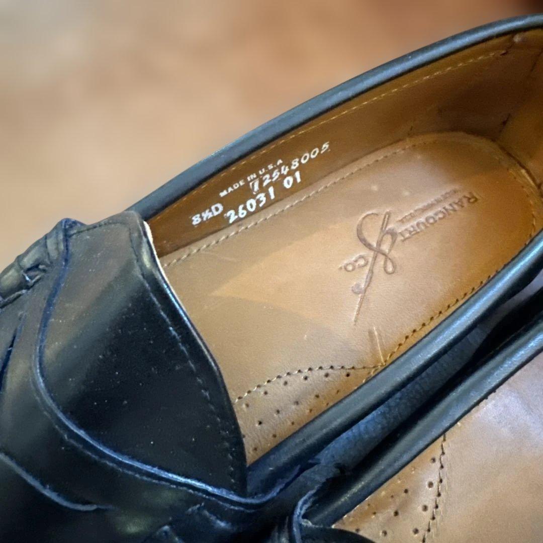 ランコート　ピンチペニーローファーBLACKカーフ　size 8hD 新品未使用