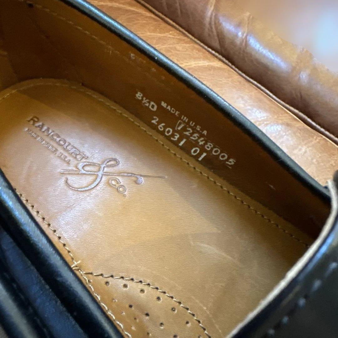 ランコート　ピンチペニーローファーBLACKカーフ　size 8hD 新品未使用