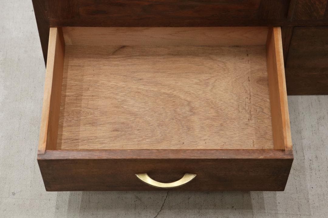 ※いのうえ レトロ オーク材 本箱 食器棚 書庫 戸棚 収納 キャビネット