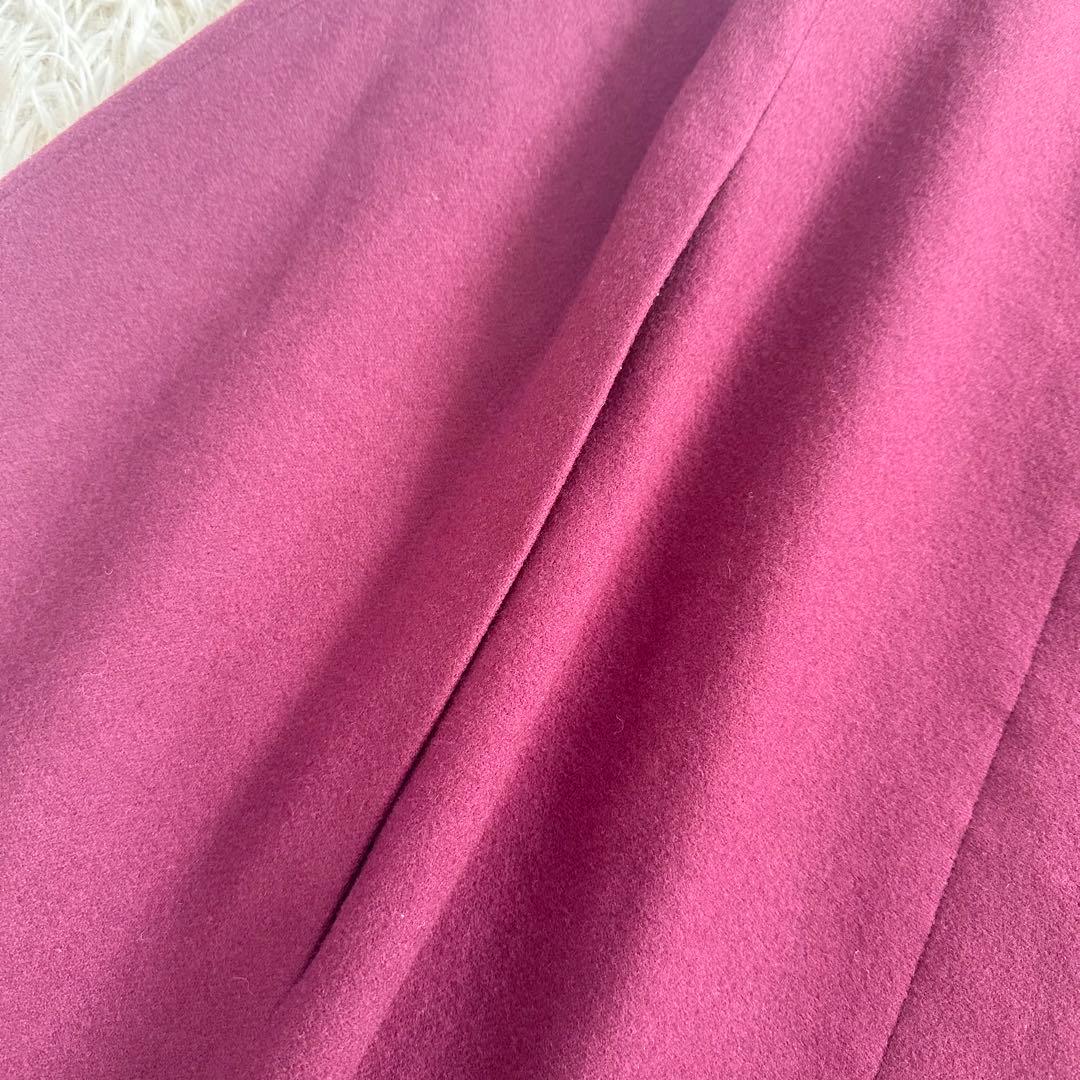 【着用2回】マッキントッシュフィロソフィー　ケープコート　ポンチョ　ボルドー38