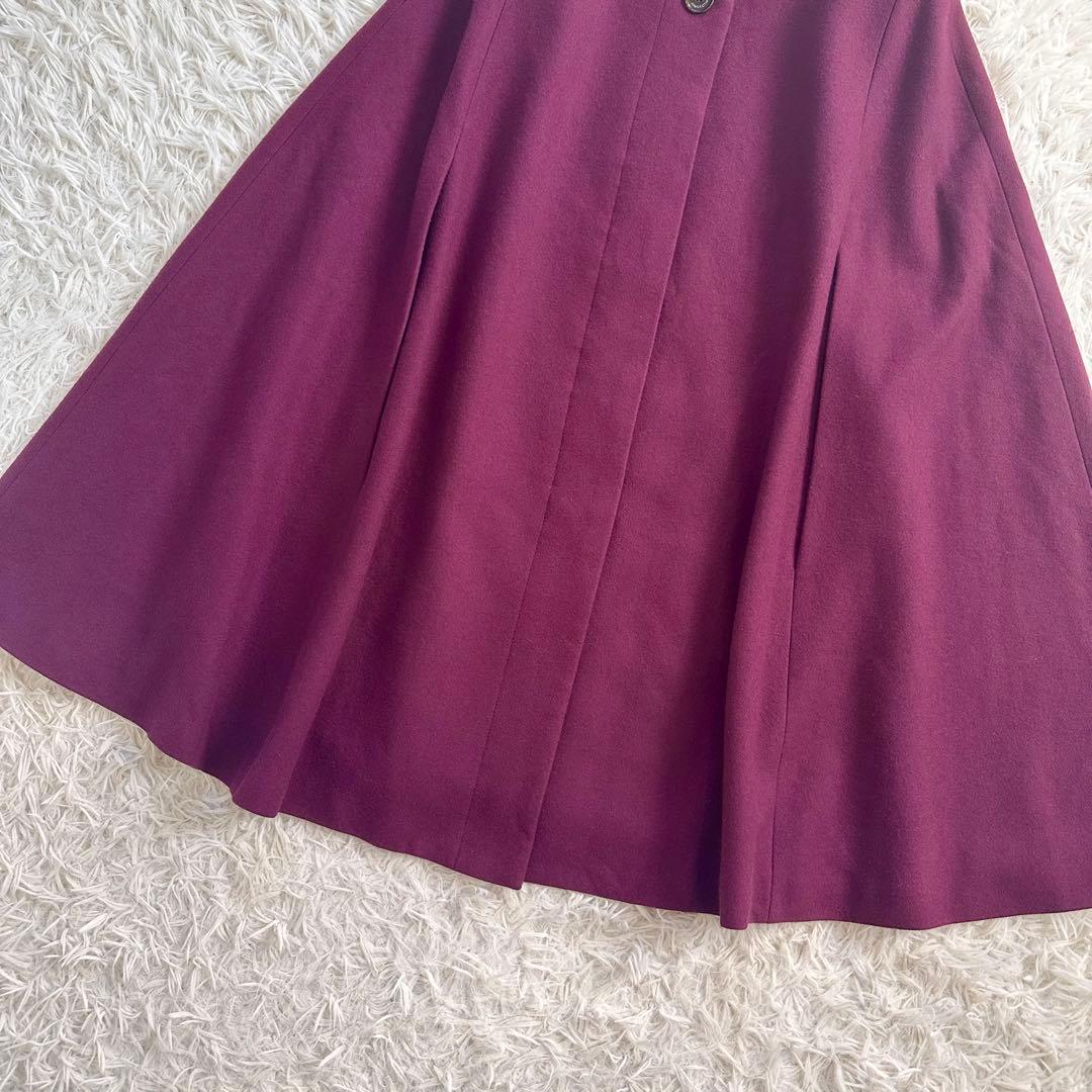 【着用2回】マッキントッシュフィロソフィー　ケープコート　ポンチョ　ボルドー38