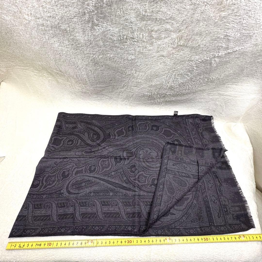 ETRO エトロ ストール ロングスカーフ シルク混 ペイズリー ジャガード