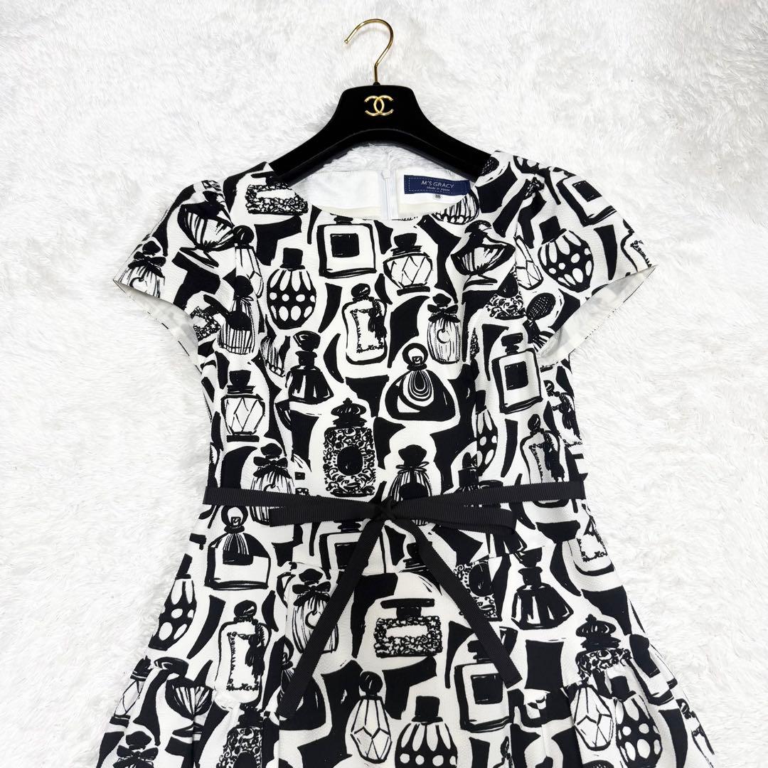 【極美品✨】エムズグレイシー 香水瓶柄 ワンピース リボン 38 2025年