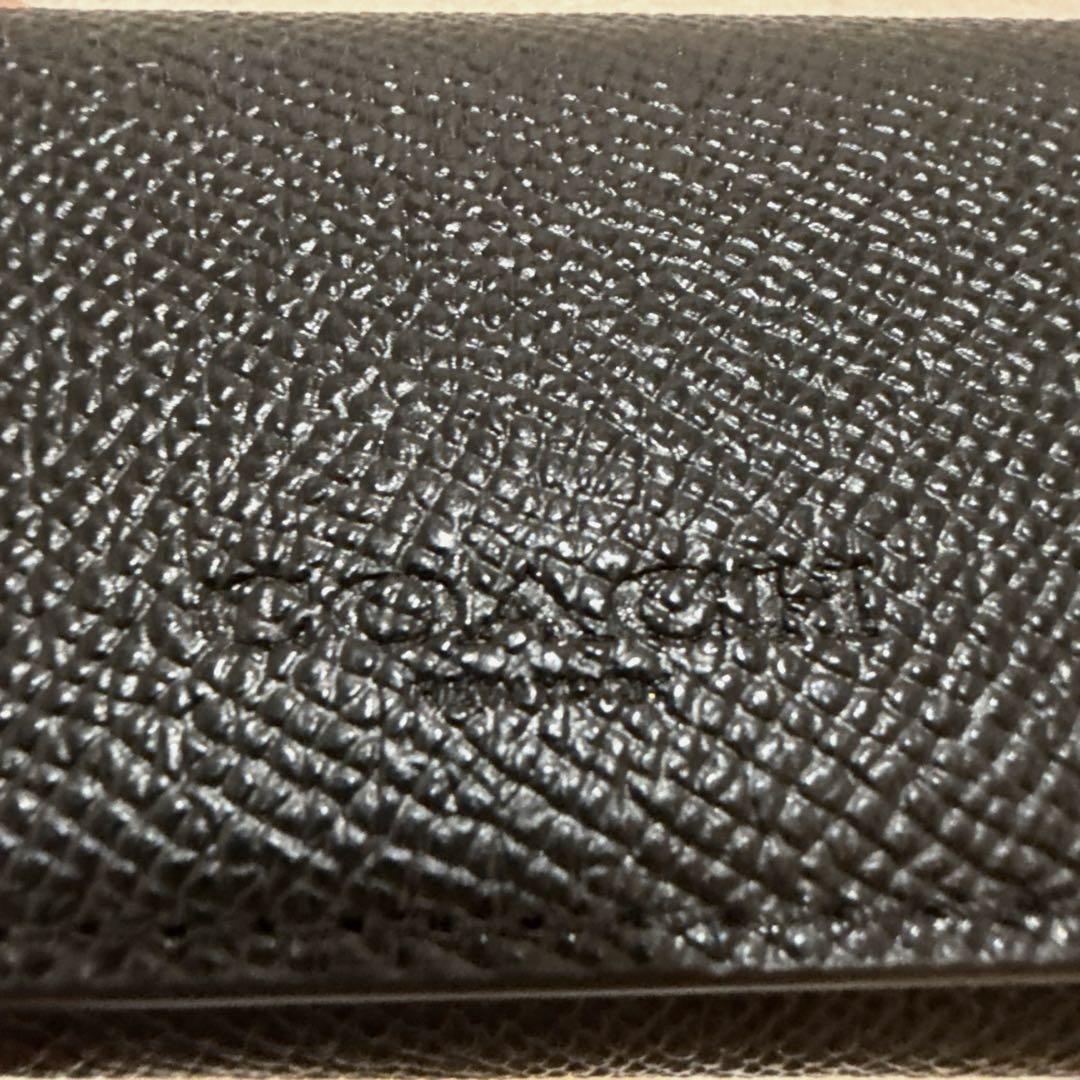 【未使用品】COACHコーチ メンズ キーケース 本革 4連キーケース 黒