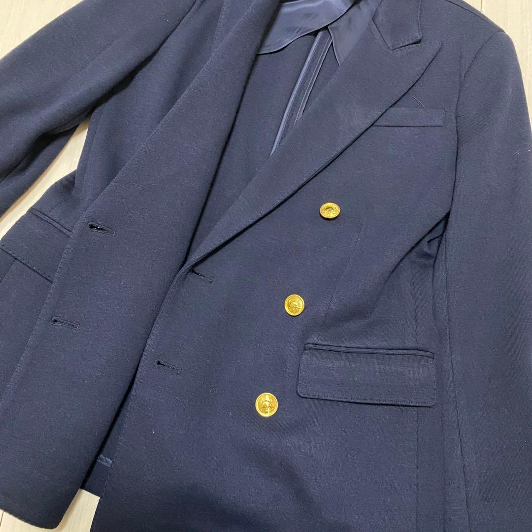 【現行品】Polo ラルフローレン★金ボタンダブルジャケット紺ブレウール