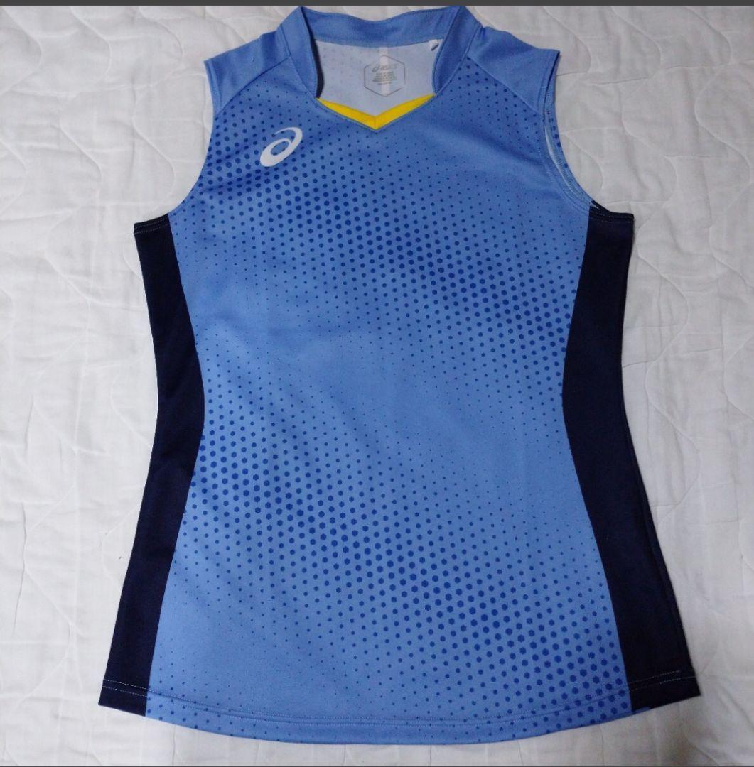 アシックス製 バレーボール競技用ユニホーム、ゲームシャツ&パンツ上下セット