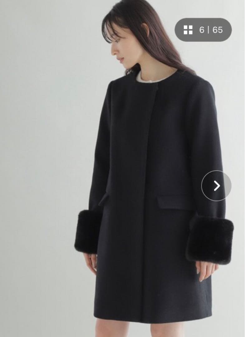 ナチュラルビューティーベーシック　ファー付きコート　お値下げ交渉可能！