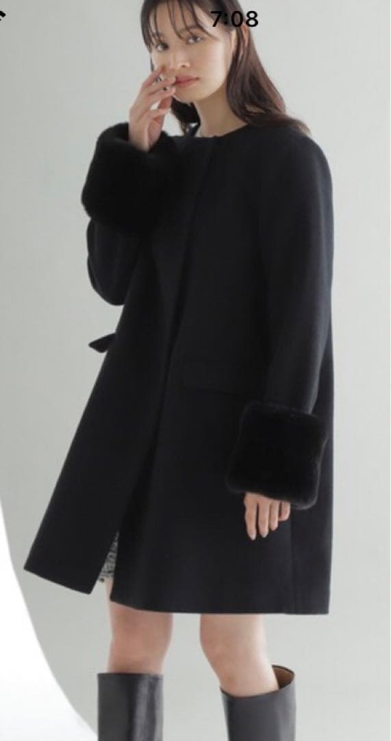 ナチュラルビューティーベーシック　ファー付きコート　お値下げ交渉可能！