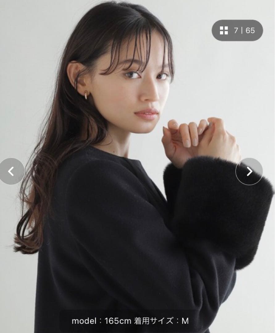 ナチュラルビューティーベーシック　ファー付きコート　お値下げ交渉可能！