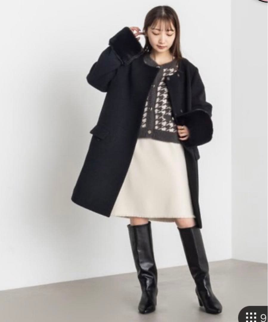 ナチュラルビューティーベーシック　ファー付きコート　お値下げ交渉可能！