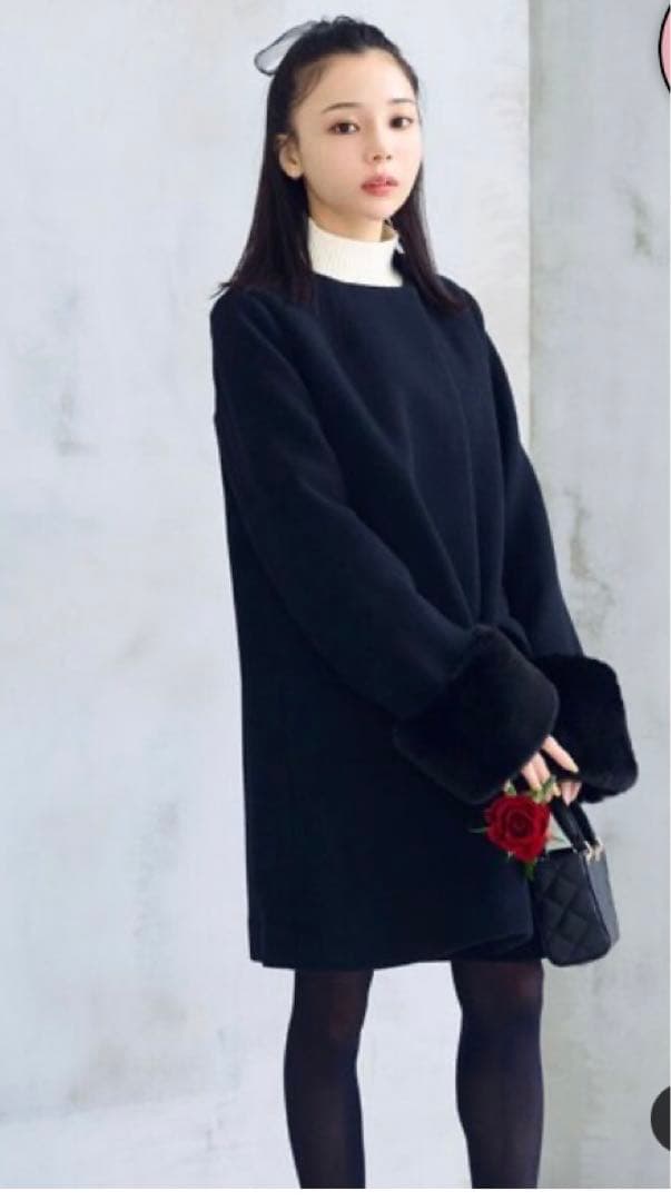 ナチュラルビューティーベーシック　ファー付きコート　お値下げ交渉可能！