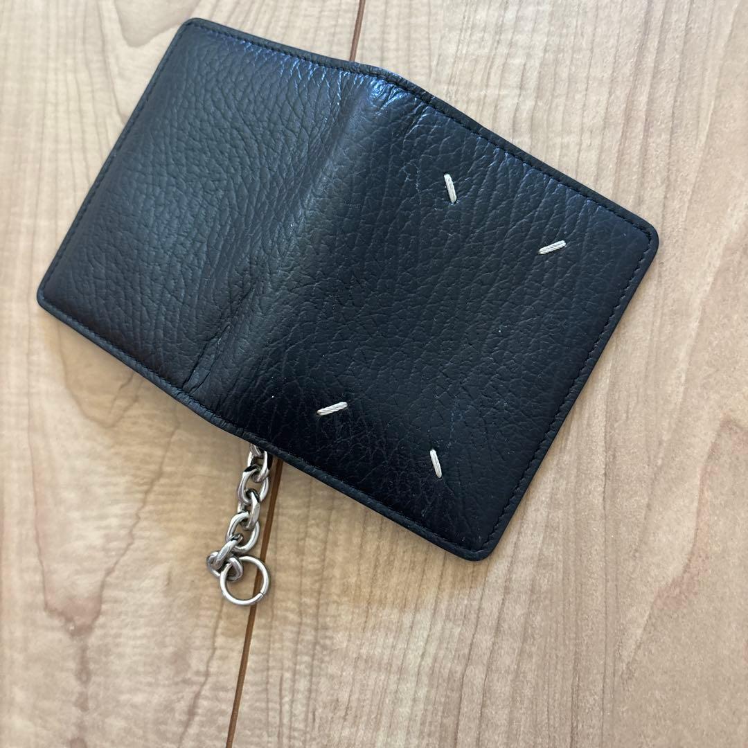 マルジェラブラックレザーキーケース チェーン付き