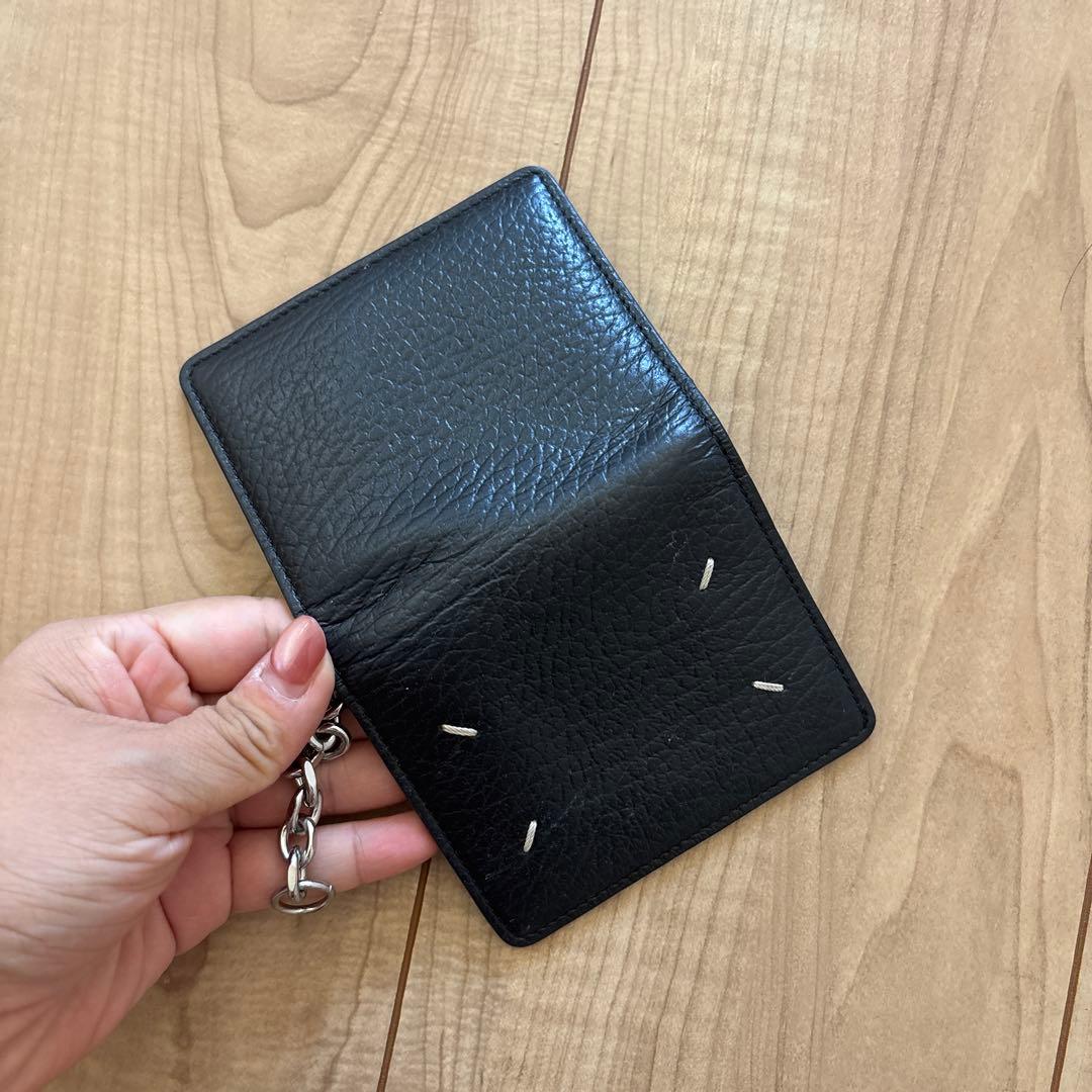 マルジェラブラックレザーキーケース チェーン付き