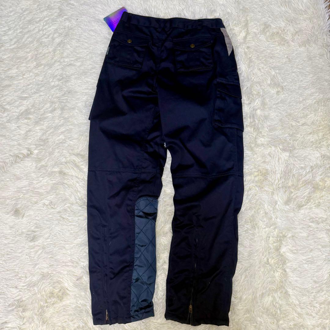 新品Rosso StyleLab 裏起毛防風防寒ライディングパンツ ネイビー M