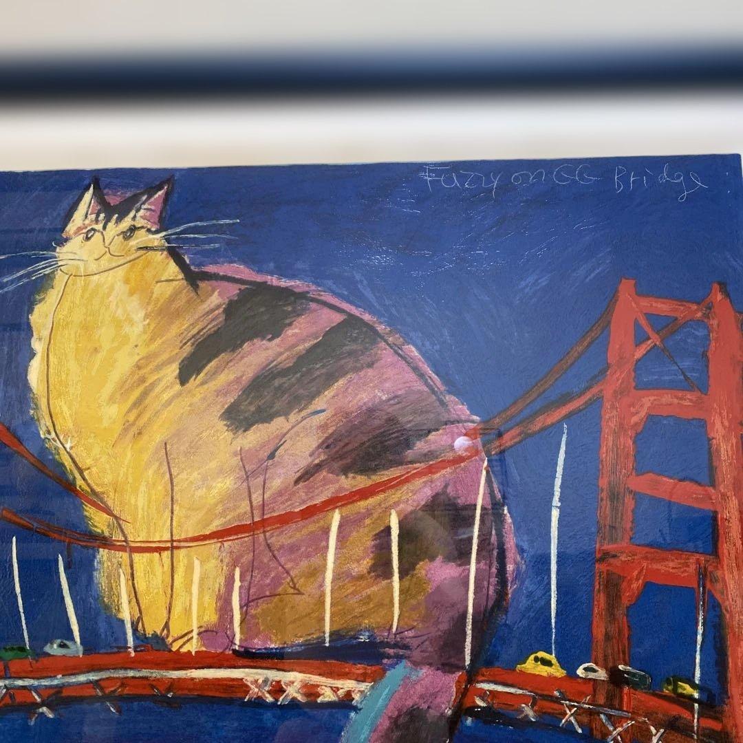 Fuzzy on GG Bridge シルクスクリーン版画 254/300