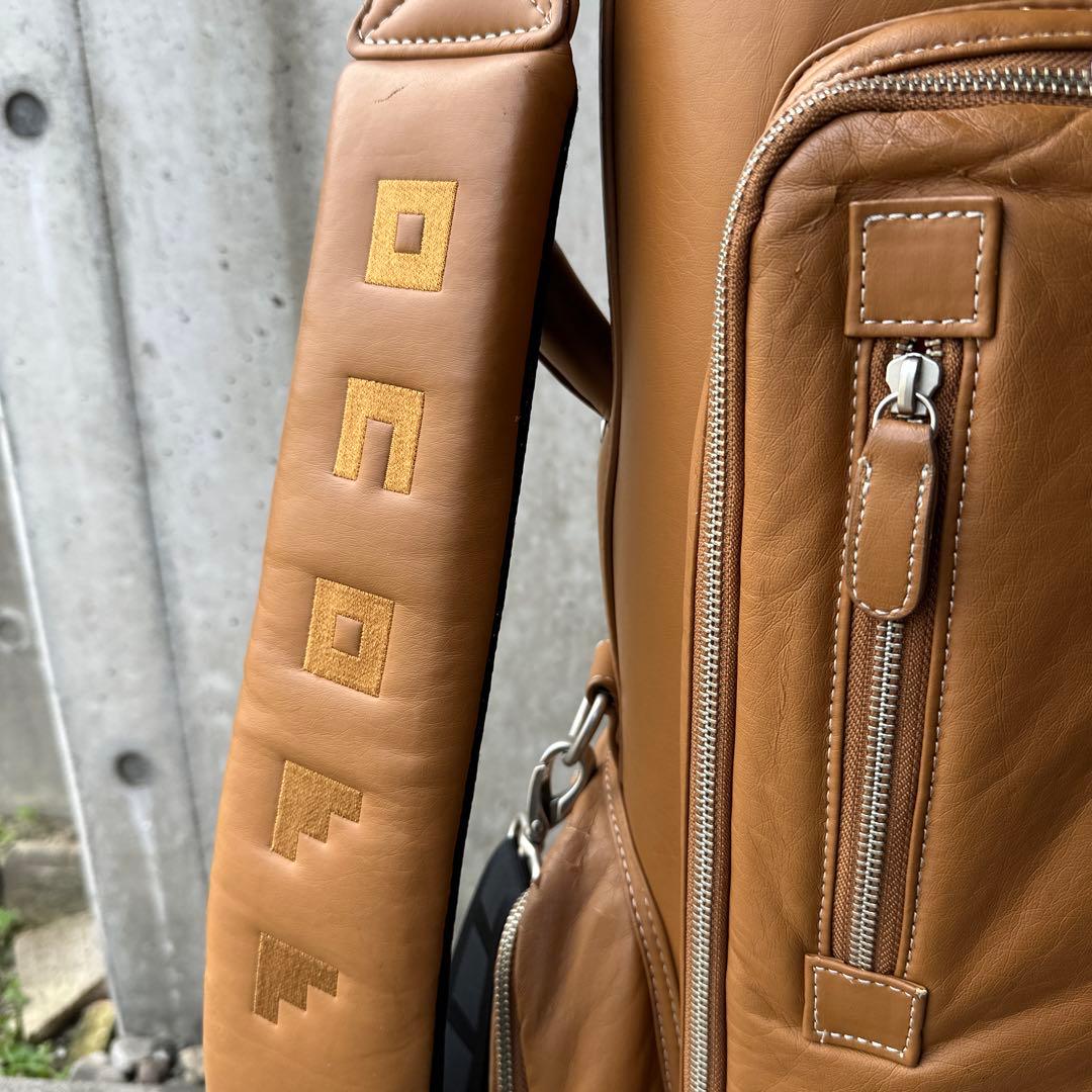 ONOFFブラウン レザー風 キャディバッグ　軽量