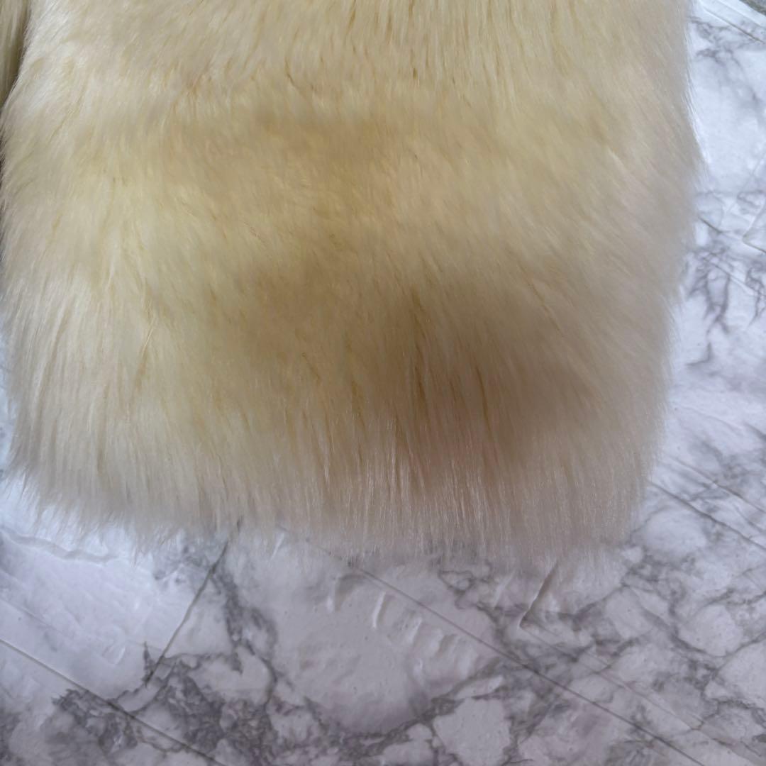 高級フォックスファーコート 42 L〜XL相当 白系