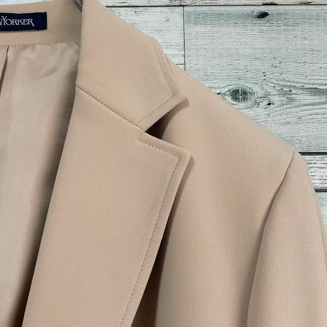 ☆大きいサイズ・13号☆ニューヨーカー　シングルテーラードジャケット　ベージュ