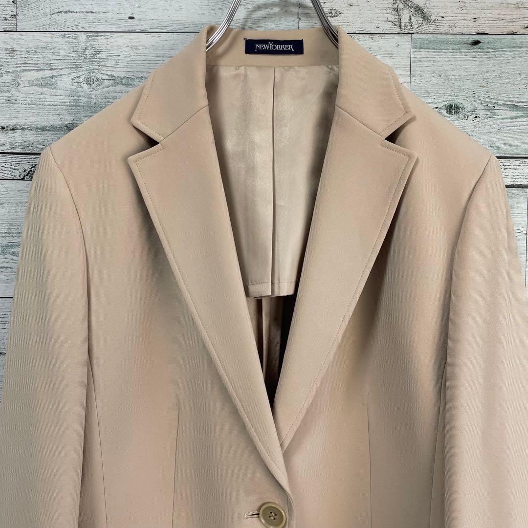 ☆大きいサイズ・13号☆ニューヨーカー　シングルテーラードジャケット　ベージュ