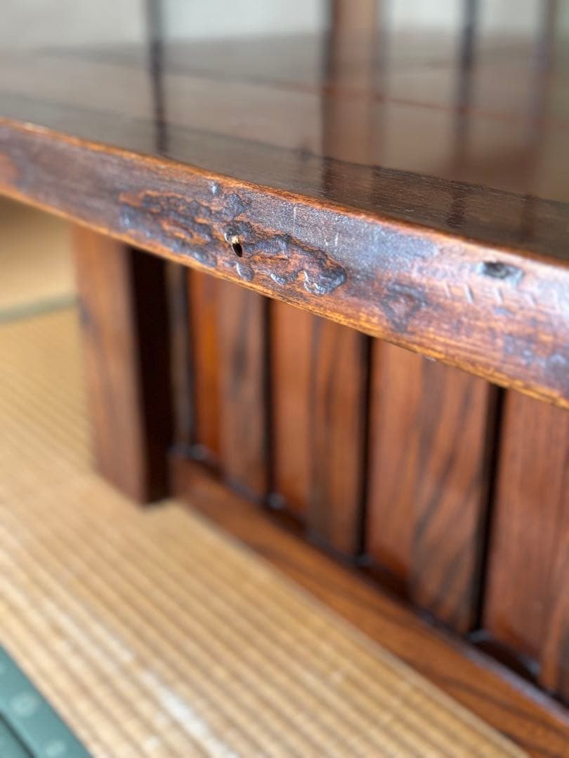 囲炉裏仕様　天然木　無垢材　座卓　古民家　古民具