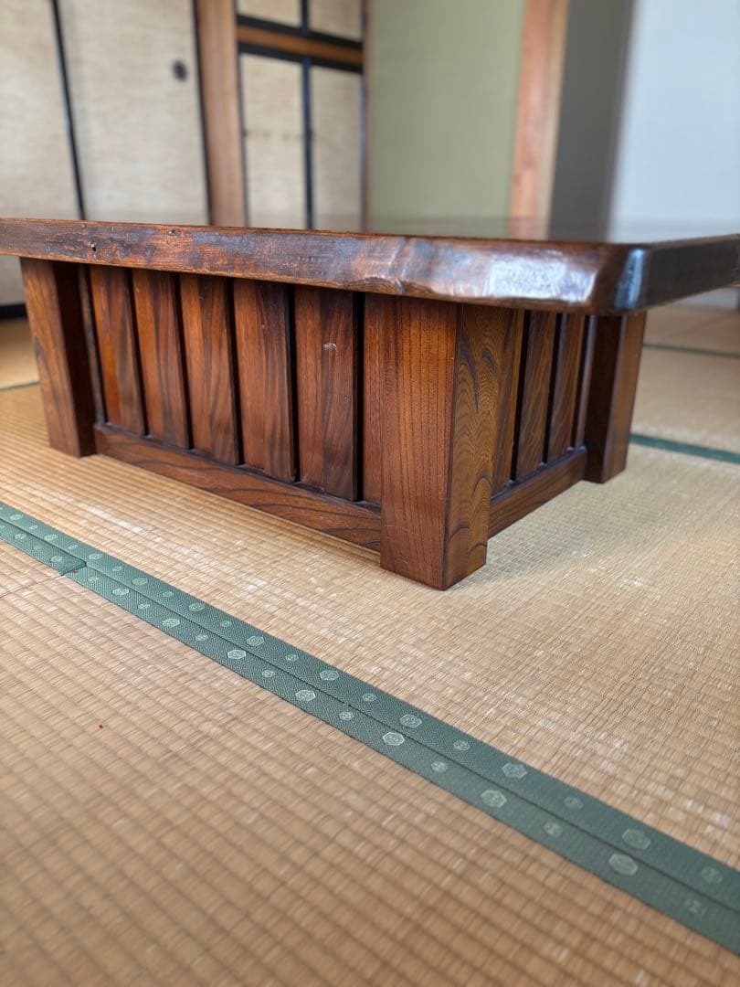 囲炉裏仕様　天然木　無垢材　座卓　古民家　古民具