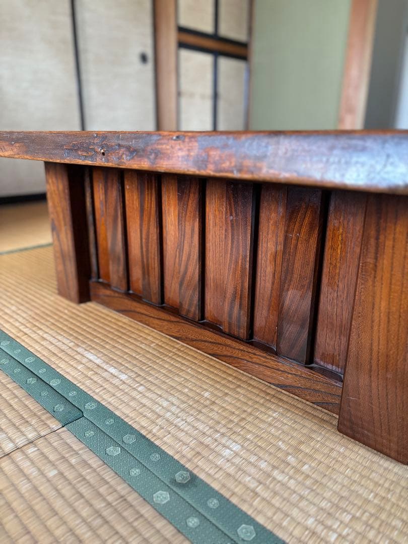 囲炉裏仕様　天然木　無垢材　座卓　古民家　古民具