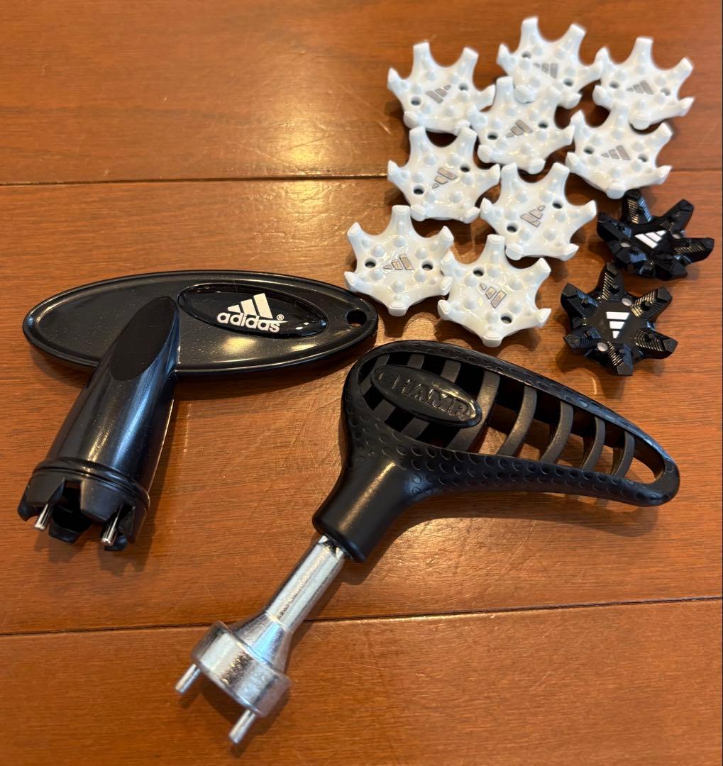 アディダスゴルフ　adipure TP 27cm 白ネイビー　本革ハンドメイド