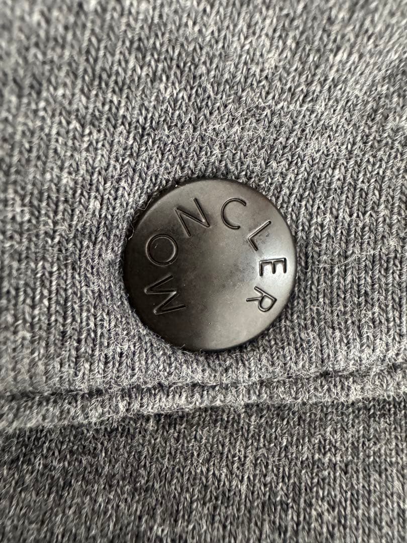 モンクレール　ダウンベスト　フード取り外し可　XS グレー