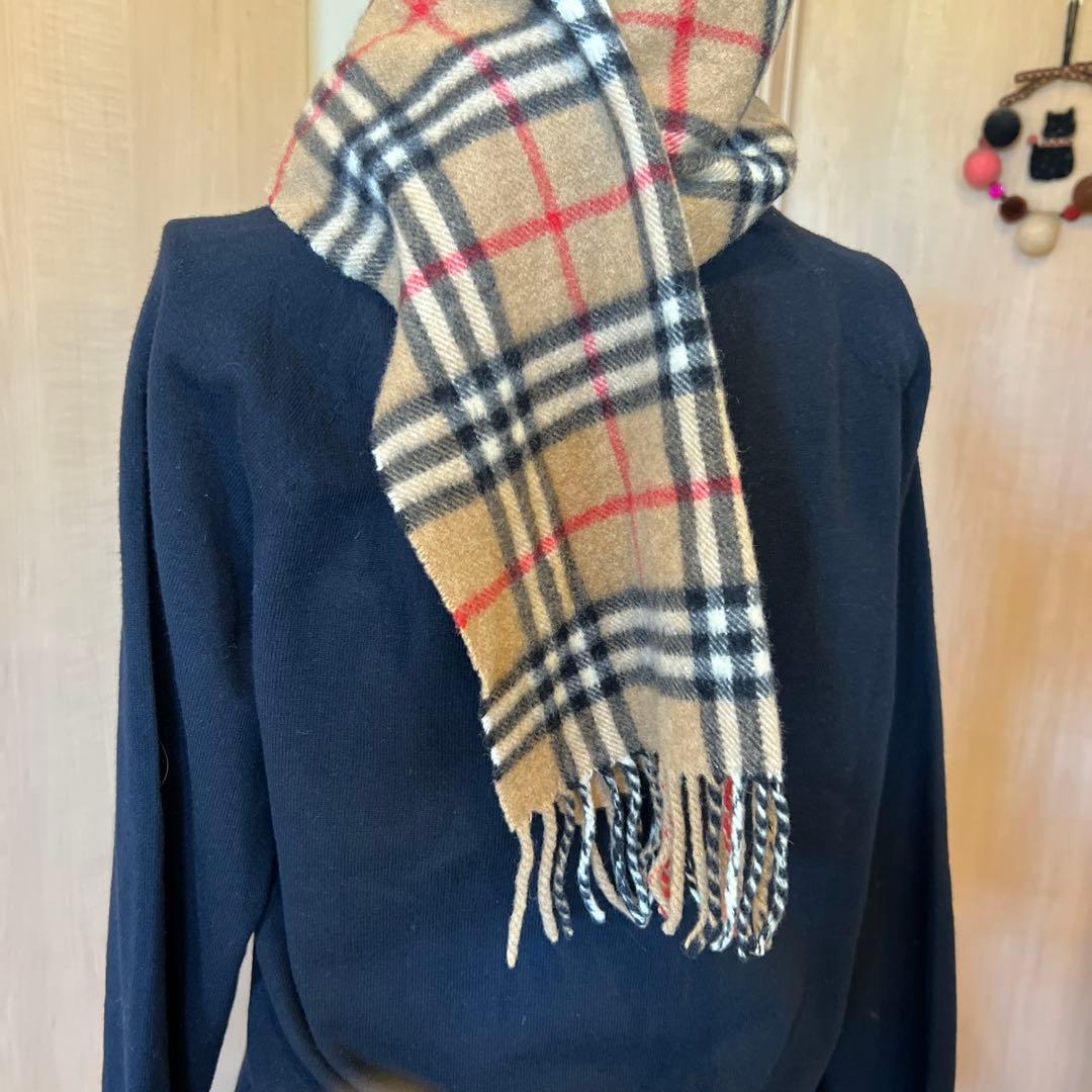 【美品】Burberrys カシミヤ100% マフラー ノバチェック 英国製