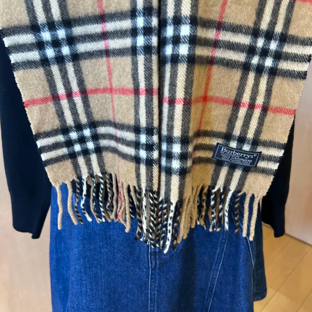 【美品】Burberrys カシミヤ100% マフラー ノバチェック 英国製