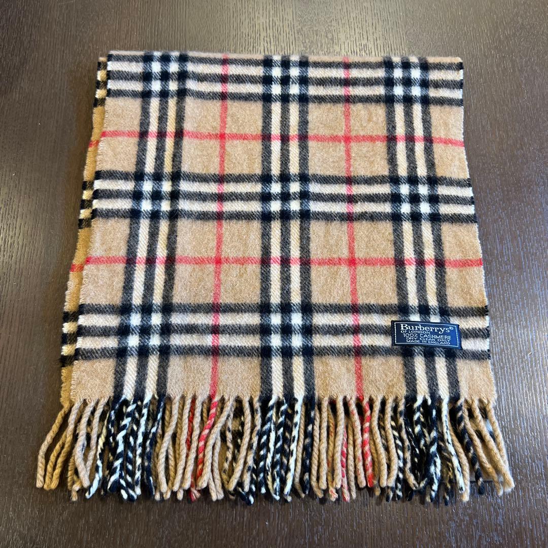 【美品】Burberrys カシミヤ100% マフラー ノバチェック 英国製