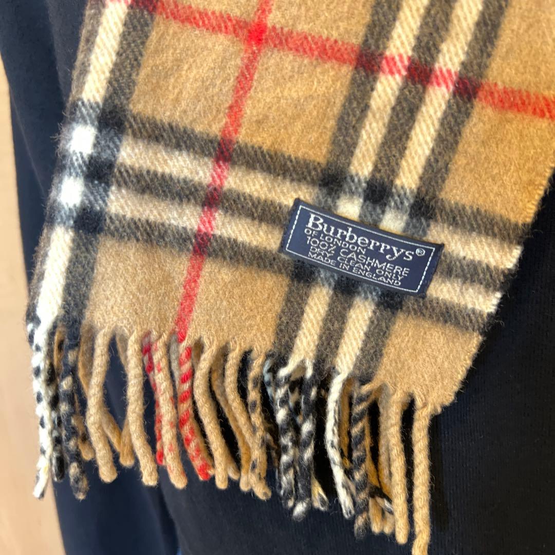 【美品】Burberrys カシミヤ100% マフラー ノバチェック 英国製